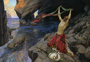 Sindbad le marin (lithographie couleur)