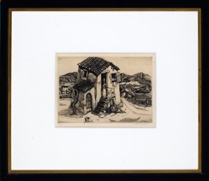 Habitation italienne (gravure) - Charles Murray