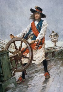 Un pirate-routier de mer (lithographie couleur)