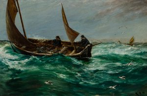 Pêcheur sur le chemin du retour