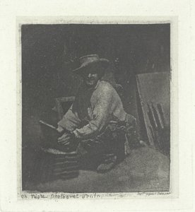 Maçon agenouillé, février-mars 1854, imprimé en 1982 - Charles Nègre
