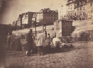 Scène de marché au port de l