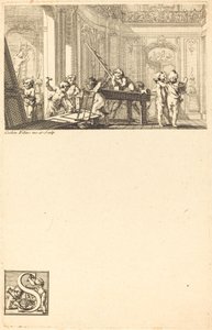 Putti préparant la décoration intérieure d