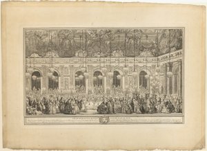 Décoration pour un bal masqué donné par le roi - Charles Nicolas Cochin I