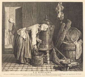 La Fontaine - Charles Nicolas Cochin I after Jean Siméon Chardin