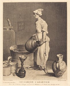 Le Garçon cabaretier - Charles Nicolas Cochin I after Jean Siméon Chardin