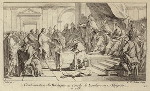 Condamnation des Cathares comme hérétiques au Concile de Lombers, France - Charles Nicolas II Cochin
