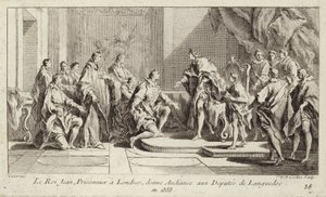 Le roi Jean II de France, prisonnier des Anglais à Londres, donnant audience à une députation du Languedoc