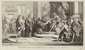 Rétablissement du Parlement de Toulouse, France
