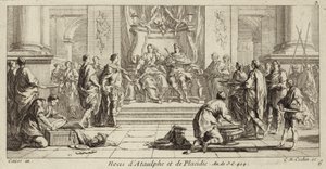 Mariage de Galla Placidia et Ataulf, roi des Wisigoths, Narbonne, 414 (gravure) - Charles Nicolas II Cochin
