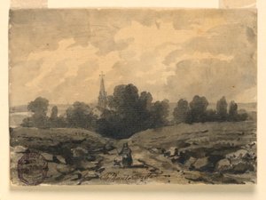 Sur une route de campagne - Charles Nicolas Ransonnette