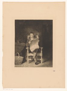 Homme lisant le journal - Charles Oliver Murray