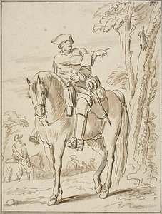 Pointage équestre à gauche - Charles Parrocel