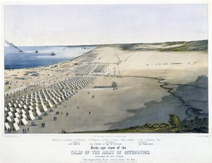 Vue aérienne du camp de l