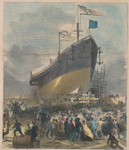 Lancement du vapeur de mer Great Republic, pub. 24 novembre 1866
