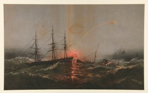 La frégate américaine Sabine, sauvant un bataillon de marines américains du transport Governor - Charles Parsons