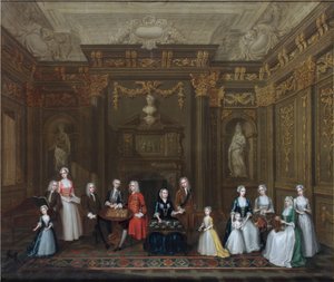 Une fête de thé chez la comtesse de Portland - Charles Phillips