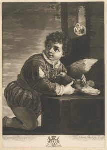 Garçon avec oiseau