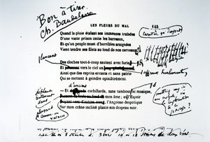 Épreuve corrigée des Fleurs du Mal - Charles Pierre Baudelaire