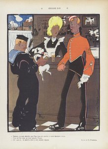 Bar anglais. Illustration pour Le Rire
