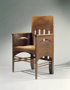Fauteuil, conçu en 1897 - Charles Rennie Mackintosh