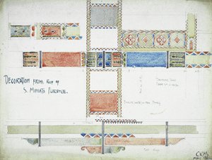Décoration du toit de S. Miniato, Florence, 1891