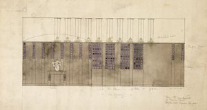 Design pour un mur, une table et des portes, pour A.S. Ball, Berlin, 1905