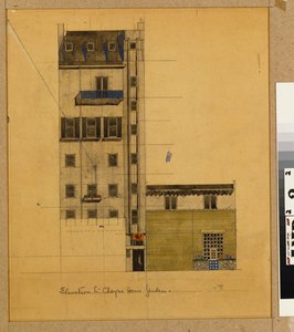 Londres, Élévation du studio proposé à Glebe Place et Upper Cheyne Walk - Charles Rennie Mackintosh