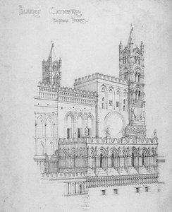 Cathédrale de Palerme, Tourelles orientales, 1891