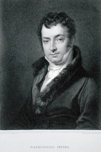 Washington Irving (1783-1859), gravé par Moseley Isaac Danforth - Charles Robert (after) Leslie