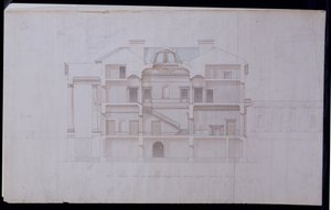 Conceptions pour Lough Crew House, Comté de Meath, Irlande, vers 1825