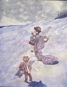 Anges de Noël avec des jouets - Charles Robinson