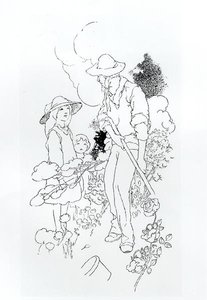 Jardinier au travail