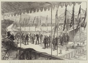 Nouvelle route vers le continent par Sheerness et Flushing, le prince Henri des Pays-Bas recevant les visiteurs anglais - Sir John Charles Robinson