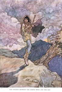 Le concours entre le vent du nord et le soleil - Charles Robinson