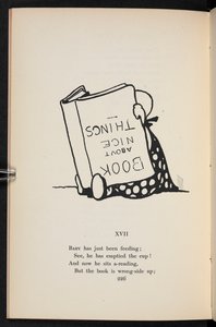 XVII. Une rime. Un enfant lisant un livre à l