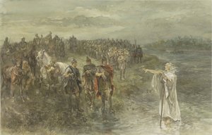 Le général romain Drusus et le devin germanique