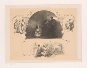 Hommes et femme allongée
