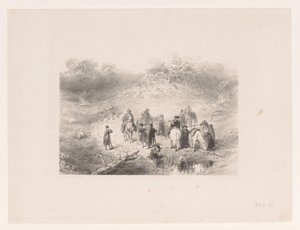 Cavaliers dans un paysage de dunes - Charles Rochussen