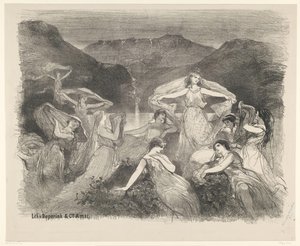 Scène du ballet Zélie ou le voile magique - Charles Rochussen