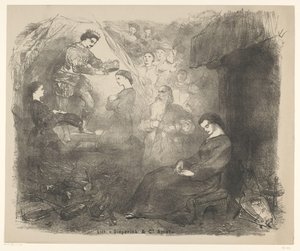 Scène de la pièce de théâtre Cendrillon - Charles Rochussen