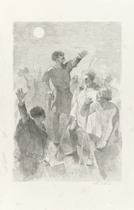 Wilfried entouré de ses guerriers - Charles Rochussen
