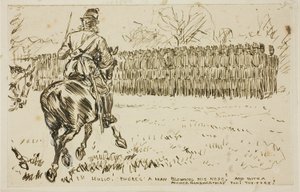 Inspection militaire - Charles Samuel Keene