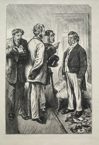 Notre dinde de Noël, M. Bobsby concerné - Charles Samuel Keene