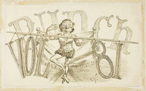 Étude pour la page de titre de Punch, Volume 81