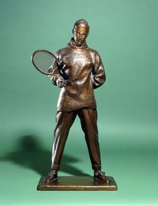 Une figure en bronze de S.A.R. le prince de Galles, plus tard Édouard VIII, habillé pour le tennis, vers les années 1920-1930
