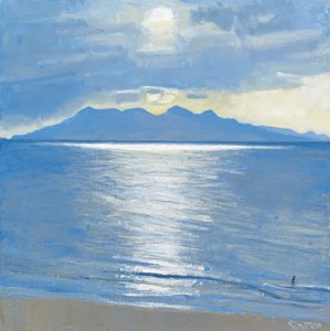 Baigneur du soir, 2014 (huile sur toile) - Charles Simpson
