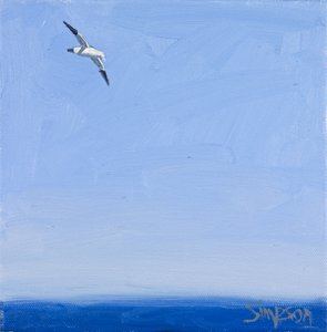 Fou de Bassan, 2010 (huile sur toile) - Charles Simpson
