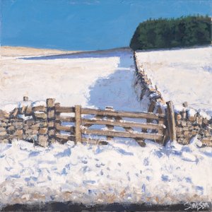 Portail au bord de la route, 2017 (huile sur toile)