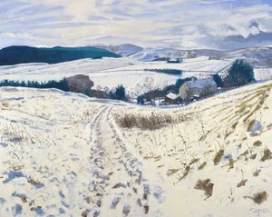 Track down the Hill, 2015 (huile sur toile) - Charles Simpson